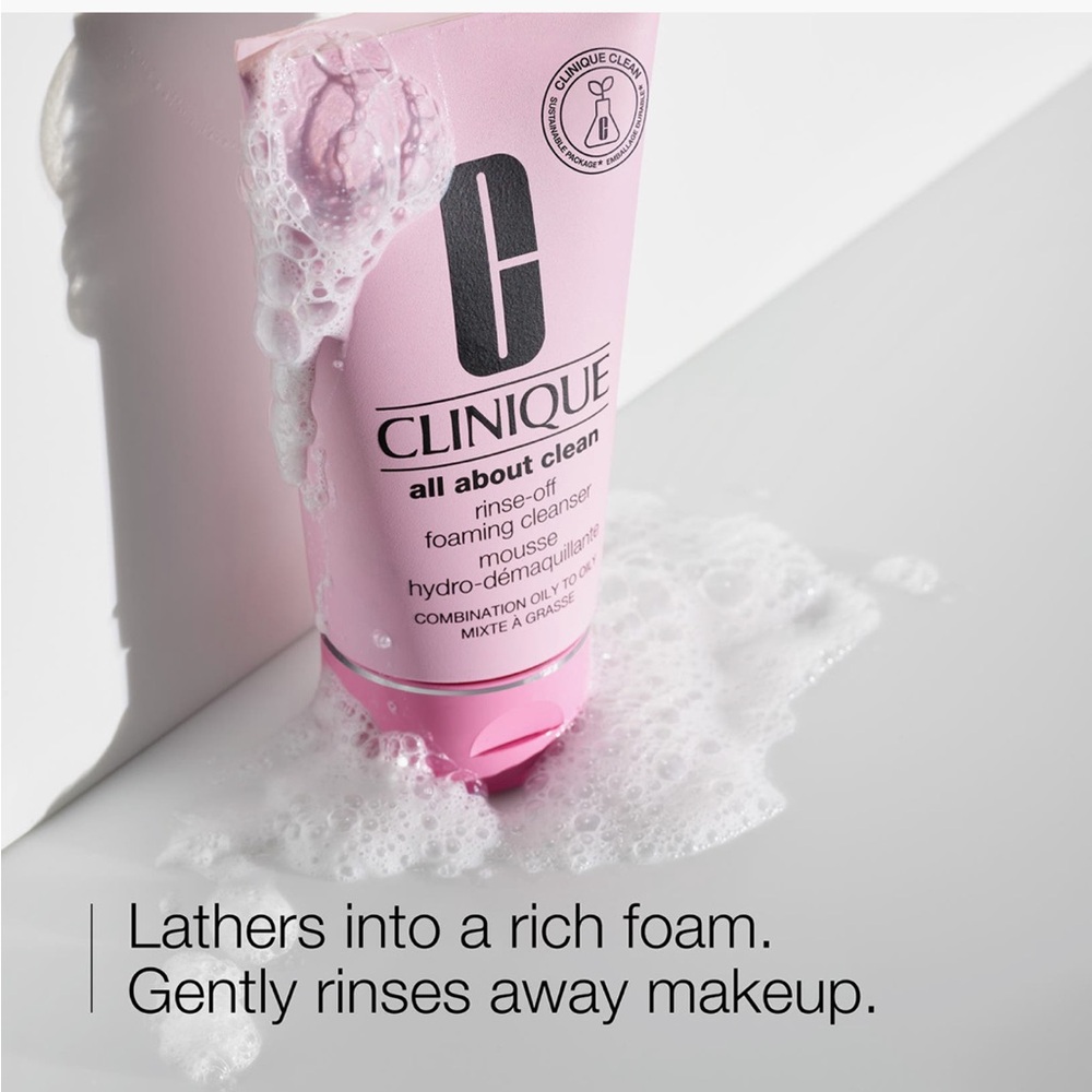 Clinique All About Clean Rinse-Off Foaming Cleanser - Soft Pink